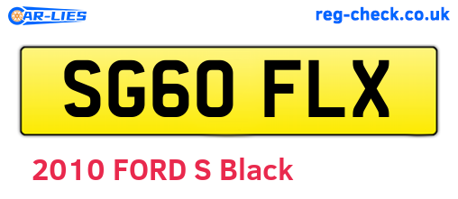 SG60FLX are the vehicle registration plates.