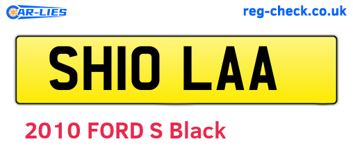 SH10LAA are the vehicle registration plates.