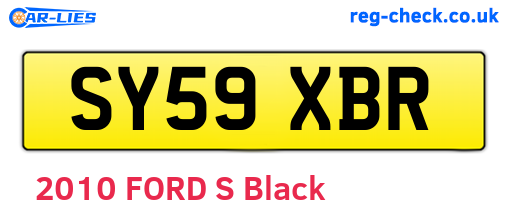 SY59XBR are the vehicle registration plates.