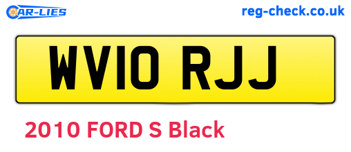 WV10RJJ are the vehicle registration plates.