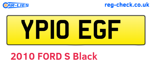 YP10EGF are the vehicle registration plates.