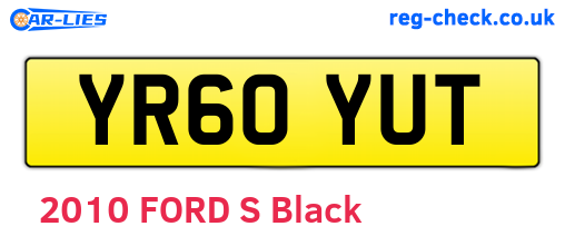 YR60YUT are the vehicle registration plates.