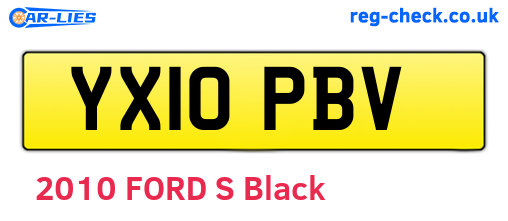 YX10PBV are the vehicle registration plates.