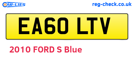 EA60LTV are the vehicle registration plates.