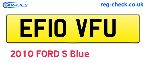 EF10VFU are the vehicle registration plates.
