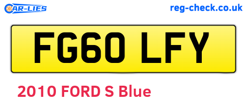 FG60LFY are the vehicle registration plates.