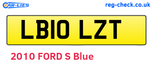 LB10LZT are the vehicle registration plates.