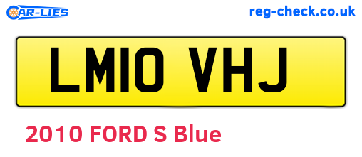 LM10VHJ are the vehicle registration plates.