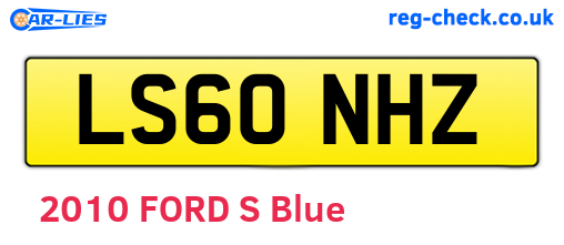 LS60NHZ are the vehicle registration plates.