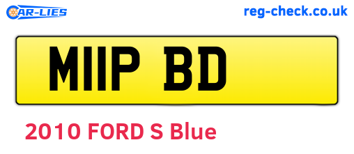 M11PBD are the vehicle registration plates.