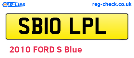 SB10LPL are the vehicle registration plates.