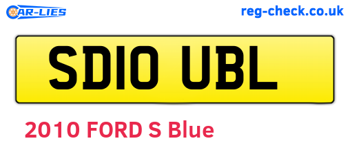 SD10UBL are the vehicle registration plates.