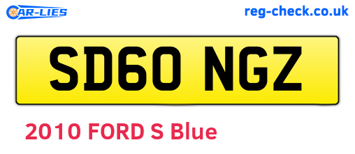 SD60NGZ are the vehicle registration plates.