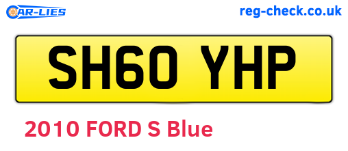 SH60YHP are the vehicle registration plates.