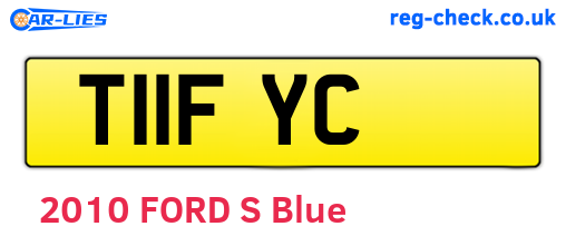 T11FYC are the vehicle registration plates.