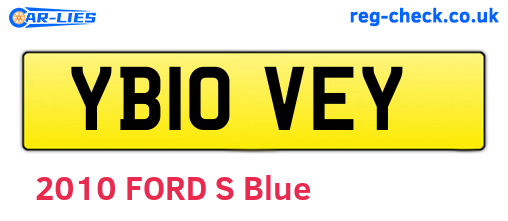 YB10VEY are the vehicle registration plates.