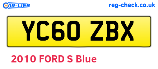 YC60ZBX are the vehicle registration plates.