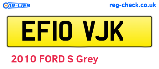 EF10VJK are the vehicle registration plates.