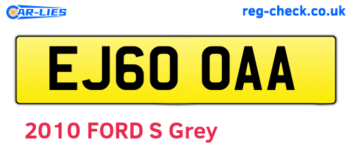 EJ60OAA are the vehicle registration plates.