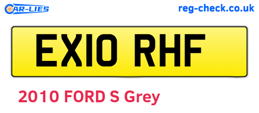 EX10RHF are the vehicle registration plates.
