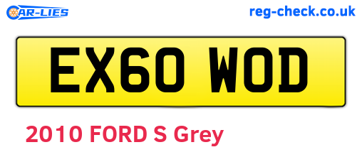 EX60WOD are the vehicle registration plates.