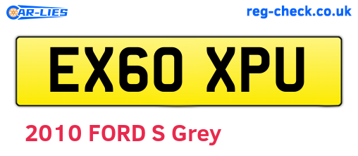EX60XPU are the vehicle registration plates.