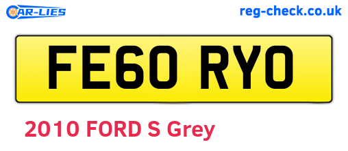 FE60RYO are the vehicle registration plates.