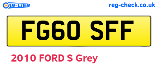 FG60SFF are the vehicle registration plates.