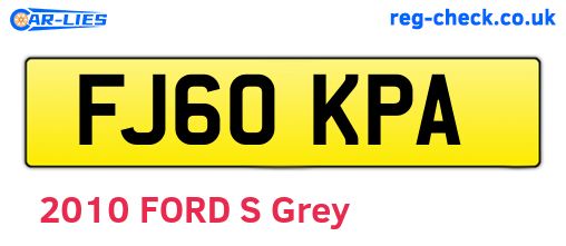 FJ60KPA are the vehicle registration plates.