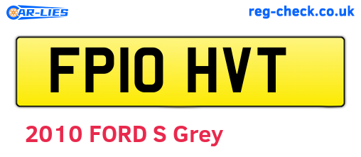 FP10HVT are the vehicle registration plates.