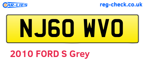 NJ60WVO are the vehicle registration plates.