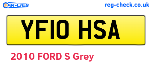 YF10HSA are the vehicle registration plates.
