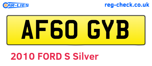 AF60GYB are the vehicle registration plates.