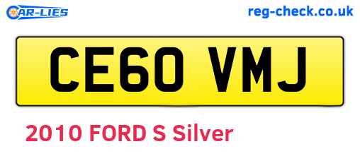 CE60VMJ are the vehicle registration plates.