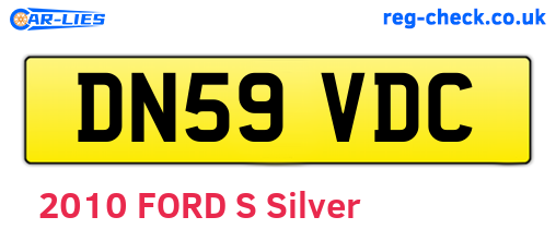 DN59VDC are the vehicle registration plates.