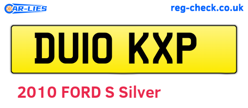 DU10KXP are the vehicle registration plates.