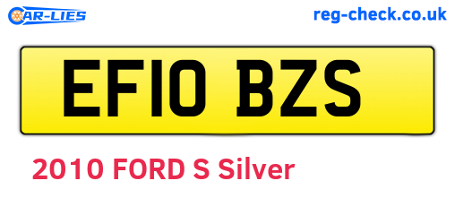 EF10BZS are the vehicle registration plates.