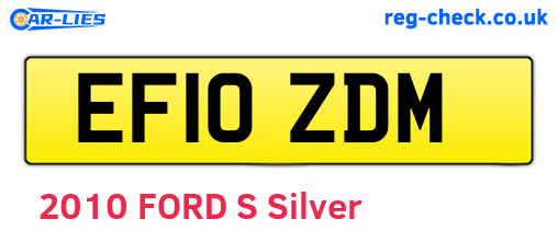 EF10ZDM are the vehicle registration plates.