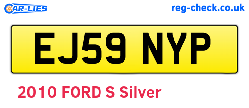 EJ59NYP are the vehicle registration plates.
