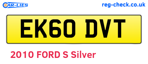 EK60DVT are the vehicle registration plates.
