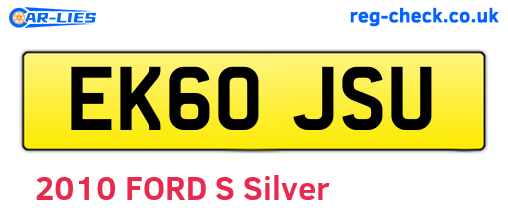 EK60JSU are the vehicle registration plates.