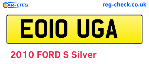 EO10UGA are the vehicle registration plates.