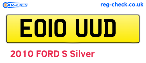 EO10UUD are the vehicle registration plates.