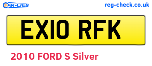 EX10RFK are the vehicle registration plates.