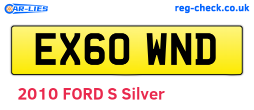 EX60WND are the vehicle registration plates.