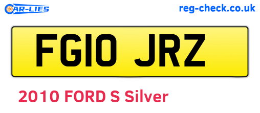 FG10JRZ are the vehicle registration plates.