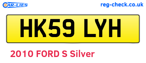 HK59LYH are the vehicle registration plates.