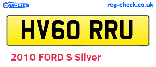 HV60RRU are the vehicle registration plates.