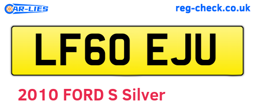 LF60EJU are the vehicle registration plates.