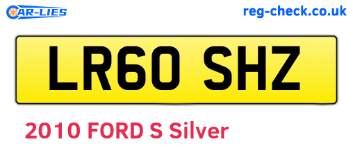 LR60SHZ are the vehicle registration plates.
